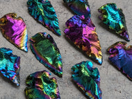 Aura Obsidian Knapped Arrowheads