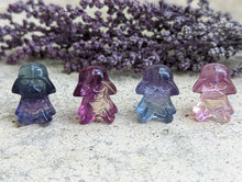 Load image into Gallery viewer, Fluorite Mini Carving - Darth Vader

