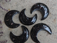 Load image into Gallery viewer, Nuumite Crescent Moon Cabochons
