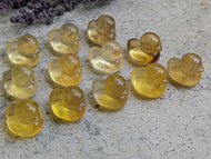 Fluorite Mini Carving - Rubber Duck (Yellow)