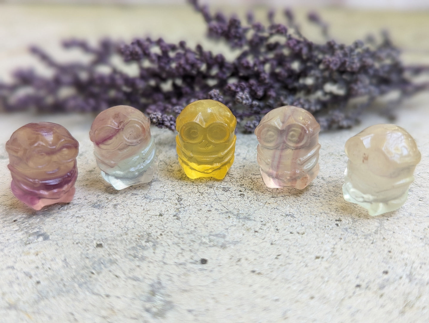 Fluorite Mini Carving - Minions