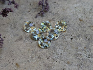 Prasiolite (Green Amethyst) Rose Cut Round Facets - 8mm