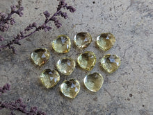 Load image into Gallery viewer, Lemon Quartz Rose Cut Hearts - 8mm
