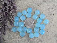 Load image into Gallery viewer, Blue Chalcedony Rose Cut Cushion (Square) Cabochons - 8mm
