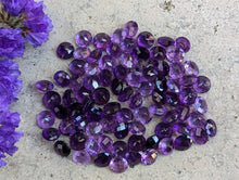 Load image into Gallery viewer, Amethyst Rose Cut Round Facets - 7mm

