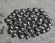 Pyrite Rose Cut Trillion Cabochons - 6mm