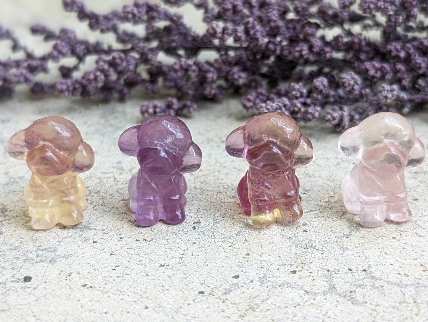 Fluorite Mini Carving - Toy Poodle