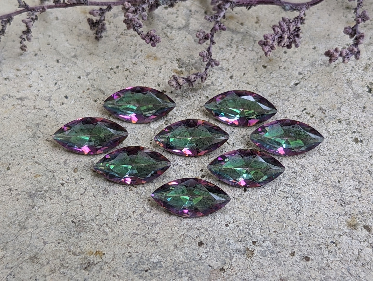 Mystic Quartz Marquise Facets - 4x8mm