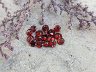 Garnet Round Facets - 4mm
