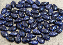 Load image into Gallery viewer, Blue Goldstone Teardrop Cabochons - 5x8mm
