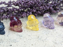 Load image into Gallery viewer, Fluorite Mini Carving - Skull with Octopus
