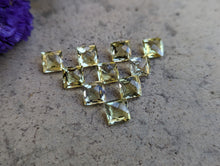 Load image into Gallery viewer, Lemon Quartz Rose Cut Square Facets - 8mm
