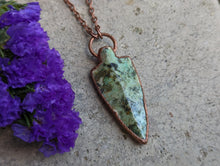 Load image into Gallery viewer, African Turquoise Arrowhead Pendant
