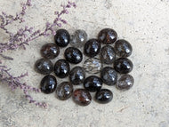 Tourmalinated Quartz Oval Cabochons - 10x12mm
