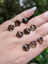 Load image into Gallery viewer, Smoky Quartz Domed Flower Facets - 10mm
