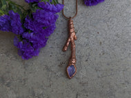 Handmade Amethyst Twig Pendant