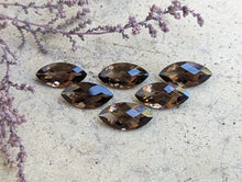 Load image into Gallery viewer, Smoky Quartz Marquise Rose Cut Facets - 8x16mm
