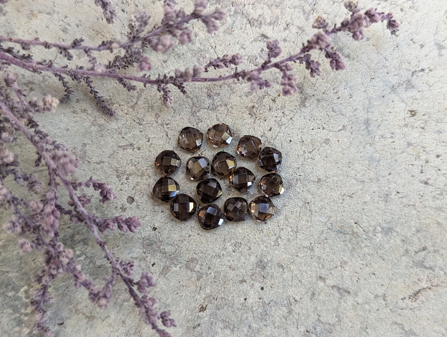 Smoky Quartz Cushion Rose Cuts - 4mm