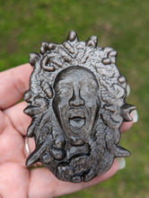 Load image into Gallery viewer, Silver Sheen Obsidian Medusa Carving
