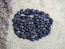 Load image into Gallery viewer, Blue Goldstone Teardrop Cabochons - 5x8mm
