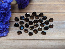 Load image into Gallery viewer, Smoky Quartz Wide Teardrop Facets - 8mm
