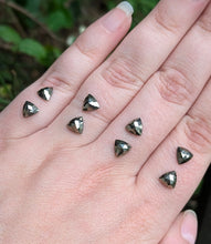 Load image into Gallery viewer, Pyrite Rose Cut Trillion Cabochons - 6mm
