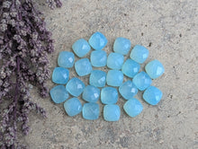 Load image into Gallery viewer, Blue Chalcedony Rose Cut Cushion (Square) Cabochons - 8mm
