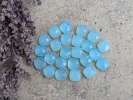 Blue Chalcedony Rose Cut Cushion (Square) Cabochons - 8mm