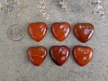 Load image into Gallery viewer, Carnelian Heart Cabochons - 30mm
