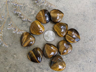 Tigers Eye Puffy Hearts