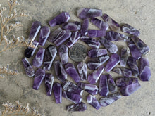 Load image into Gallery viewer, Chevron Amethyst Coffin Cabochons
