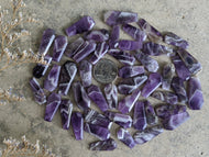 Chevron Amethyst Coffin Cabochons