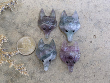 Load image into Gallery viewer, Fluorite Wolf Pendants
