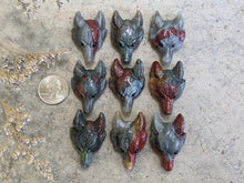 Load image into Gallery viewer, Bloodstone (African) Wolf Pendant
