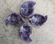 Chevron Amethyst Leaf Bowls