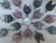 Fluorite Wolf Pendants