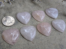 Load image into Gallery viewer, Rose Quartz Heart Cabochons
