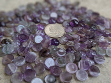 Load image into Gallery viewer, Chevron Amethyst Round Cabochons - 10mm
