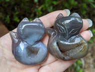 Druzy Agate Foxes