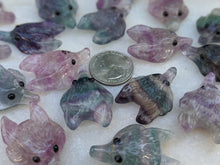 Load image into Gallery viewer, Fluorite Wolf Pendants

