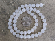 Snow Quartz 8mm Round Beads