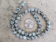Kiwi Lotus Jasper 8mm Round Beads