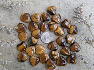 Tigers Eye Puffy Mini Hearts