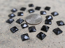 Load image into Gallery viewer, Black Onyx Faceted Pyramid Cabochons
