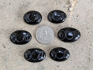 Black Onyx Triple Moon Goddess Cabochons