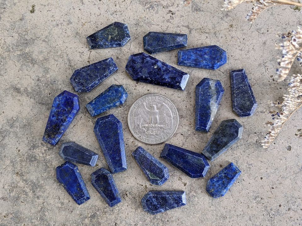 Lapis Lazuli Coffin Cabochons