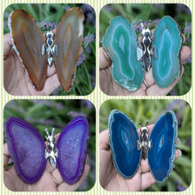 Load image into Gallery viewer, Agate Butterfly Display - Blue
