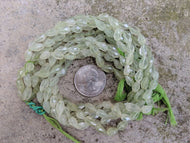 Prehnite Faceted Teardrop Beads