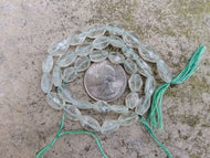 Prasiolite (Green Amethyst) Faceted Barrel Beads