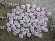Rose Quartz Small Drilled Hearts
